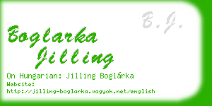 boglarka jilling business card